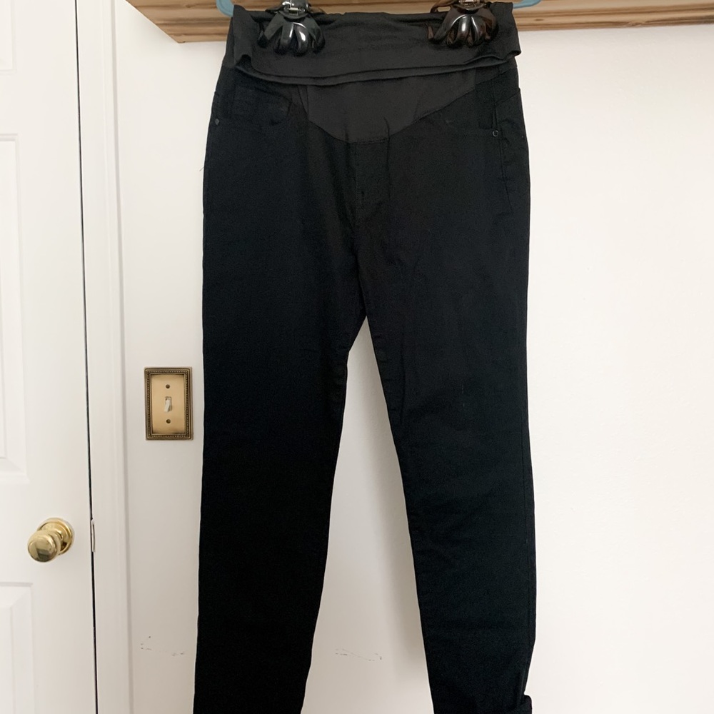Black Pinkblush maternity pants warn once
